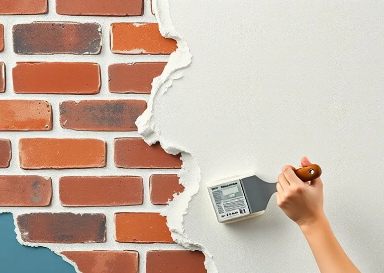 Application d'un enduit décoratif à la lisseuse sur un mur