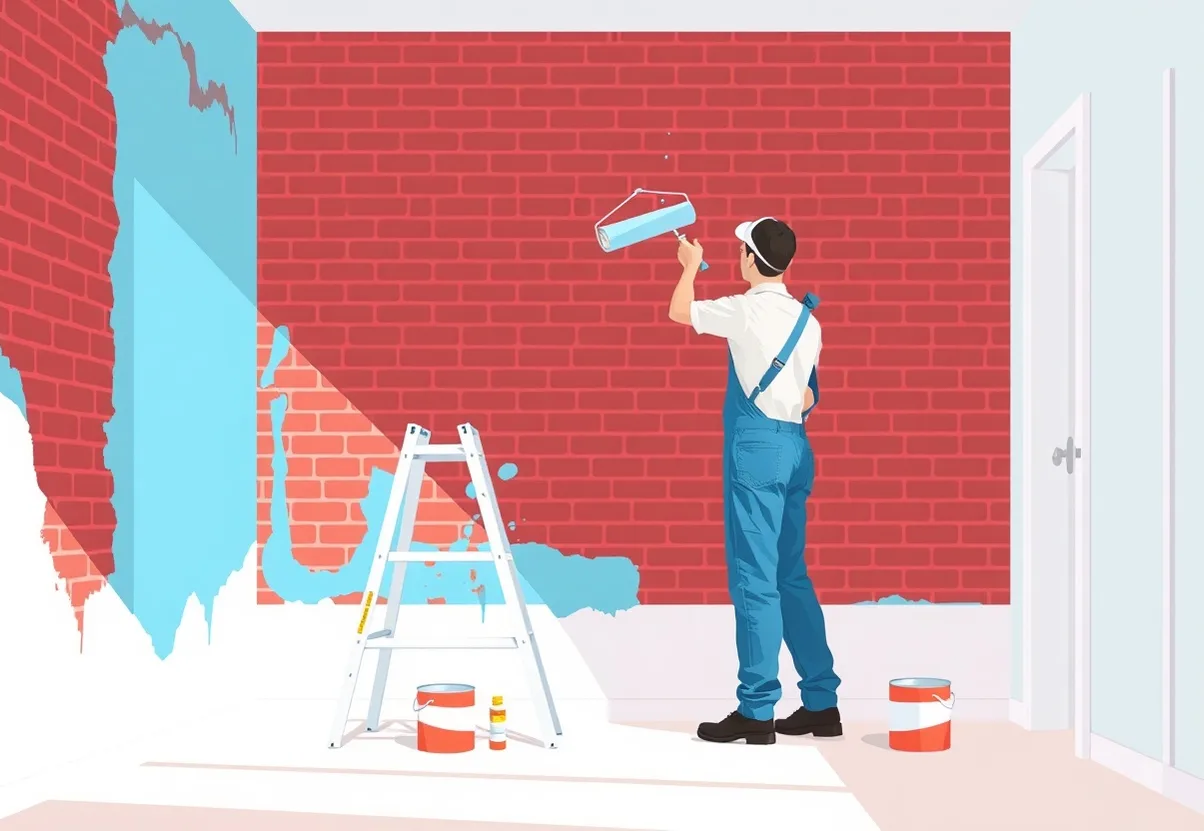 Peintre Beaumont-sur-Oise 95260 en intervention sur un chantier