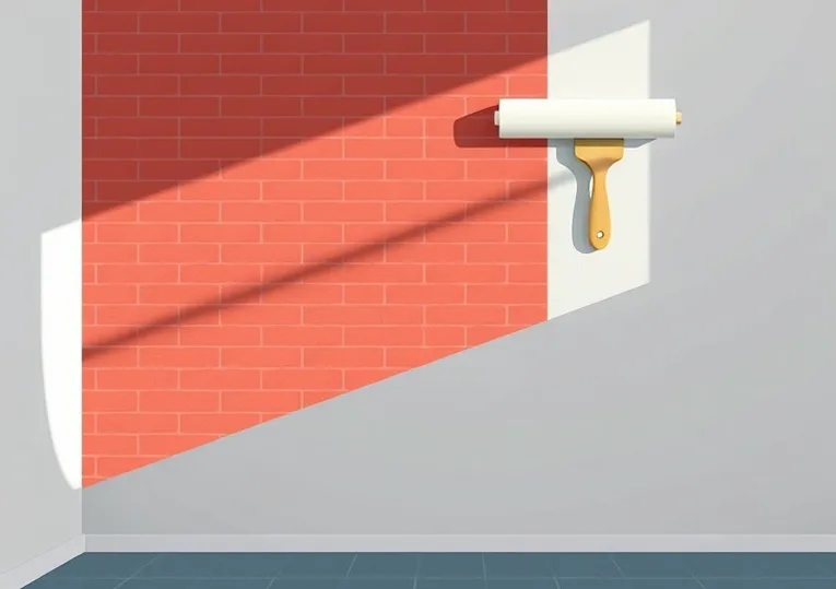 Pose de papier peint, rouleau et brosse à maroufler